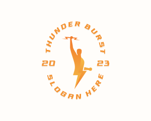 Human Electric Thunder logo design