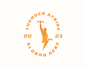 Human Electric Thunder logo design