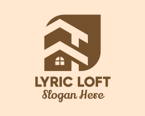 Wood House Loft Roof logo design