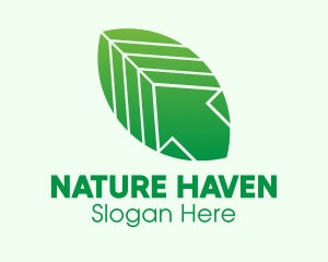 Nature Leaf Arrow  logo design