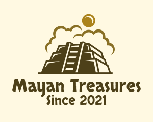 Sun Mayan Pyramid logo design