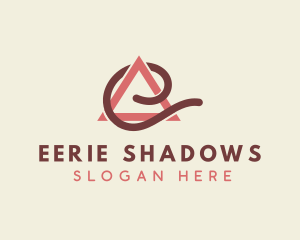 Triangle Swirl Letter E logo design