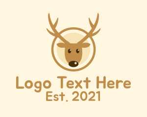 Cute Brown Reindeer  logo