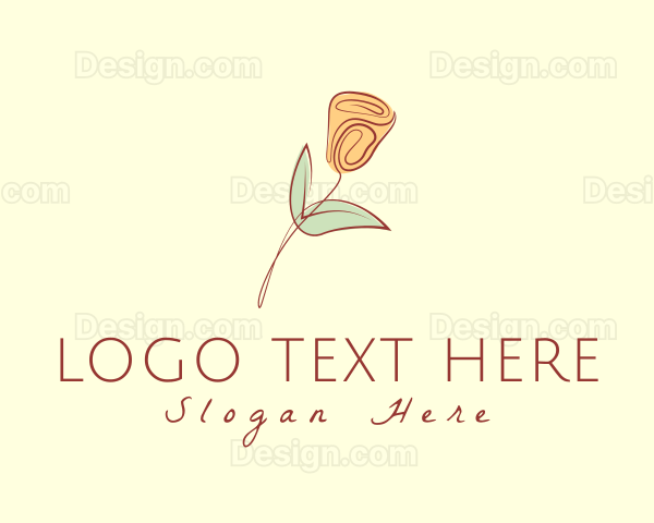 Yellow Feminine Flower Logo