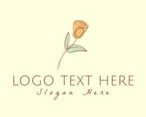 Yellow Feminine Flower logo