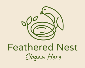 Sparrow Bird Nest  logo design