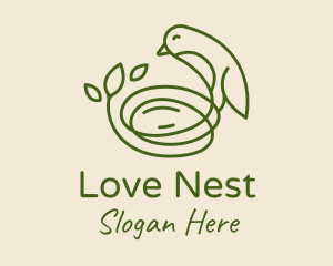 Sparrow Bird Nest  logo design