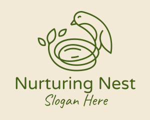 Sparrow Bird Nest  logo design