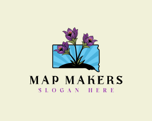 South Dakota Botanical Flower logo design