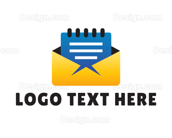 Notepad Mail Envelope Logo