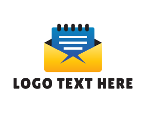 Notepad Mail Envelope  logo