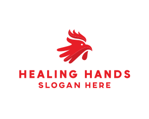 Red Rooster Hand logo design