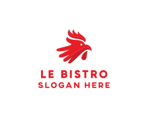 Red Rooster Hand logo design