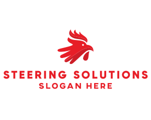 Red Rooster Hand logo design