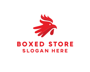 Red Rooster Hand logo design