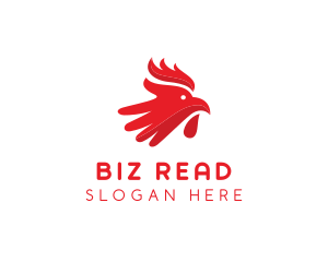 Red Rooster Hand logo design