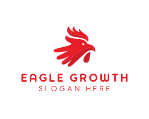 Red Rooster Hand logo design