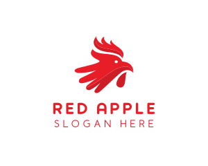 Red Rooster Hand logo design