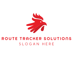 Red Rooster Hand logo design