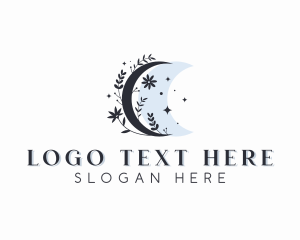 Floral Bohemian Moon logo