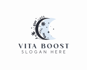 Floral Bohemian Moon Logo