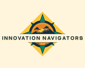 Mountain Sunset Navigation logo design