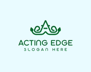 Eco Leaf Letter A  logo design