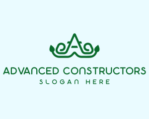 Eco Leaf Letter A  logo design