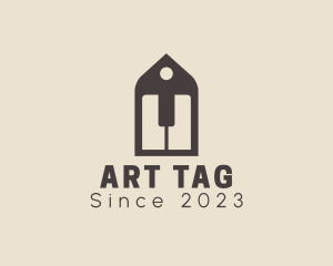 Piano Instrument Tag logo design