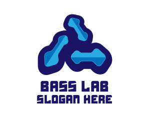 Blue Microbiology Laboratory logo design