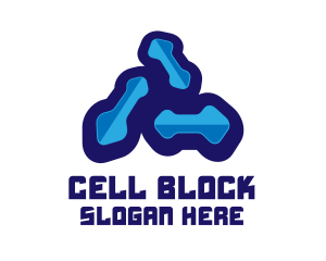 Blue Microbiology Laboratory logo design