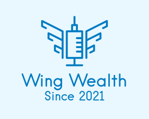 Medical Vaccine Wings logo design