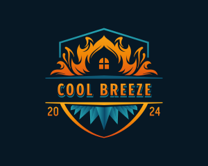 Fire Cooling HVAC logo design