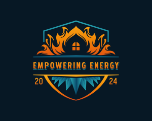 Fire Cooling HVAC logo design