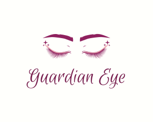 Eyelash Brows Sparkle logo design