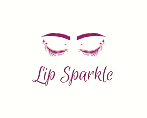 Eyelash Brows Sparkle logo design