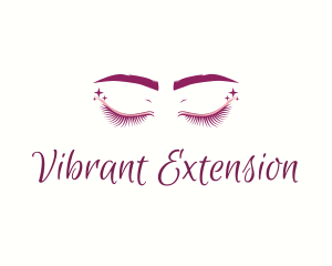 Eyelash Brows Sparkle logo design