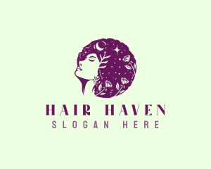 Curly Floral Hair logo