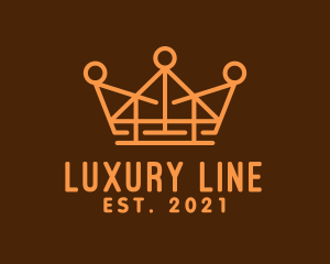 Orange Royal Luxury Crown  logo design