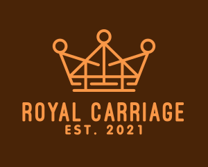 Orange Royal Luxury Crown  logo design