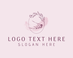 Pedicure Nail Floral logo