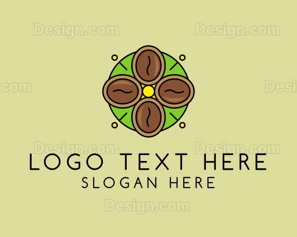 Organic Coffee Bean Logo