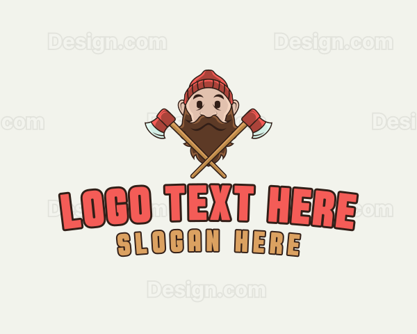 Lumberjack Wood Carpentry Logo