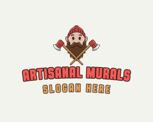 Lumberjack Wood Carpentry logo design