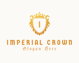 Gold Medieval Shield logo design