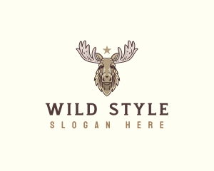 Wild Moose Antler logo design