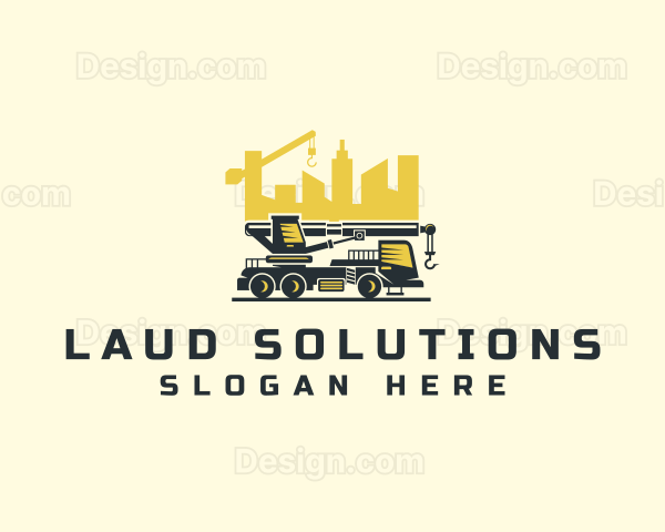 City Building Construction Crane Logo