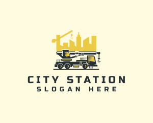 City Building Construction Crane logo design