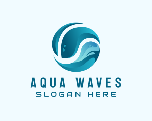 Ocean Wave Sphere logo design