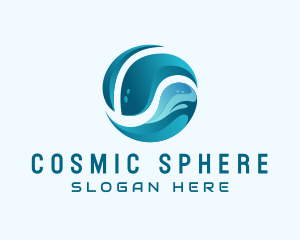 Ocean Wave Sphere logo design